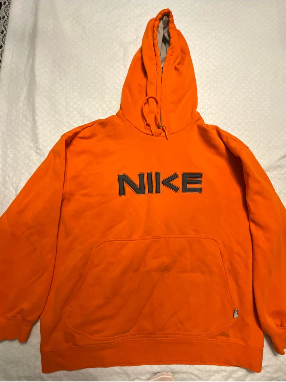 Nike Orange Zip-Up Style Hooded Sweatshirt - Men's